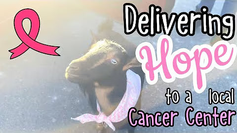Hope wearing a pink ribbon, from Lauren’s Delivering Hope video